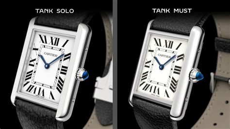 cartier tank solo vs must